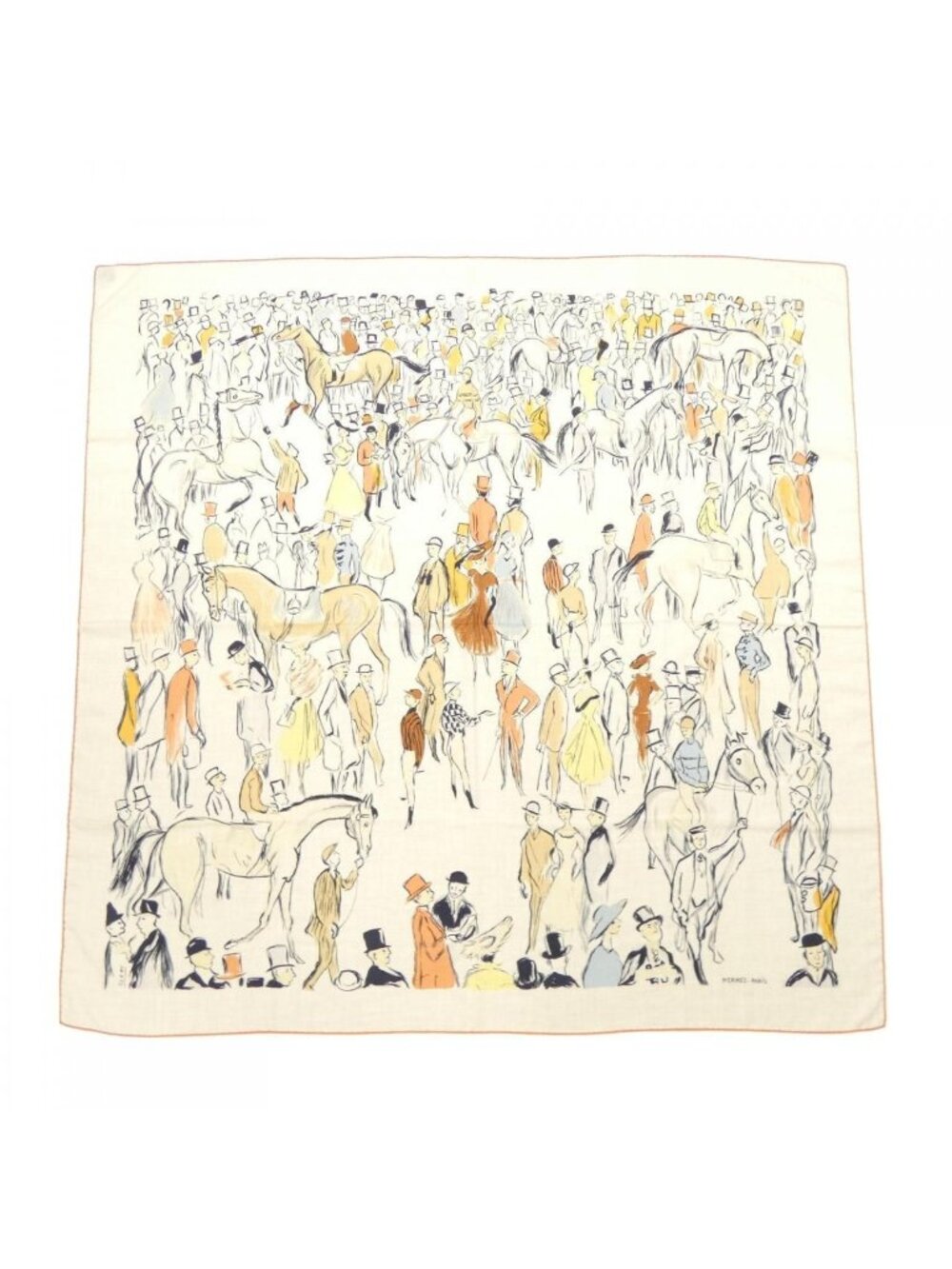 Hermes Paddock Carre Geant 140 Shawl Scarf